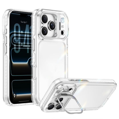 For iPhone 17 Pro Lens Frame Holder Acrylic TPU Phone Case - Transparent - EDA009890904D
