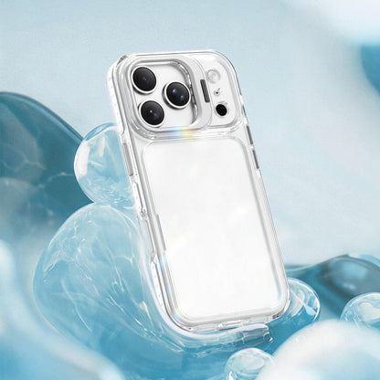 For iPhone 17 Pro Lens Frame Holder Acrylic TPU Phone Case - Transparent - EDA009890904D