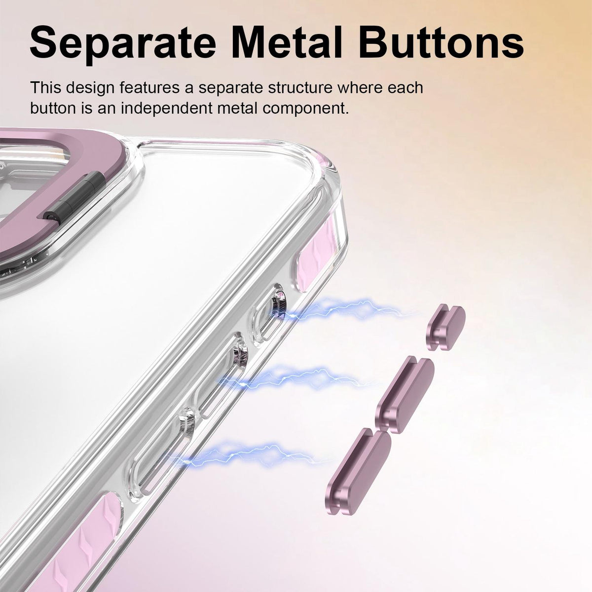 For iPhone 17 Lens Frame Holder Acrylic TPU Phone Case - Clear Pink - EDA009890905B