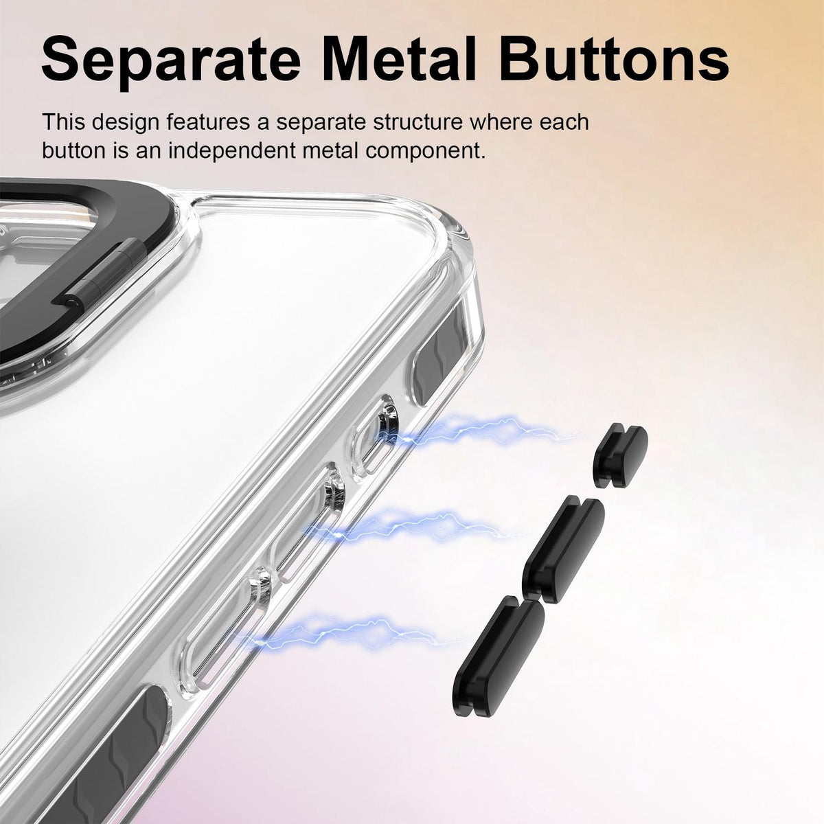 For iPhone 17 Lens Frame Holder Acrylic TPU Phone Case - Clear Black - EDA009890905C