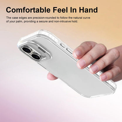 For iPhone 17 Lens Frame Holder Acrylic TPU Phone Case - Transparent - EDA009890905D