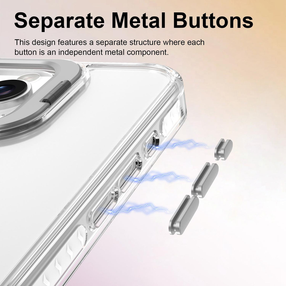For iPhone 16 Pro Lens Frame Holder Acrylic TPU Phone Case - Transparent - EDA009890908D