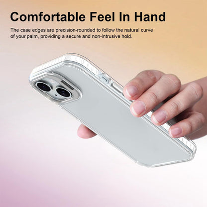For iPhone 15 Lens Frame Holder Acrylic TPU Phone Case - Transparent - EDA009890914D