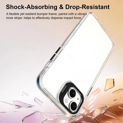 For iPhone 14 Plus Lens Frame Holder Acrylic TPU Phone Case - Clear Black - EDA009890915C