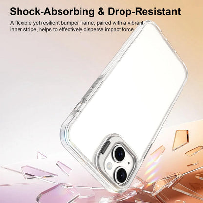 For iPhone 14 Lens Frame Holder Acrylic TPU Phone Case - Transparent - EDA009890916D