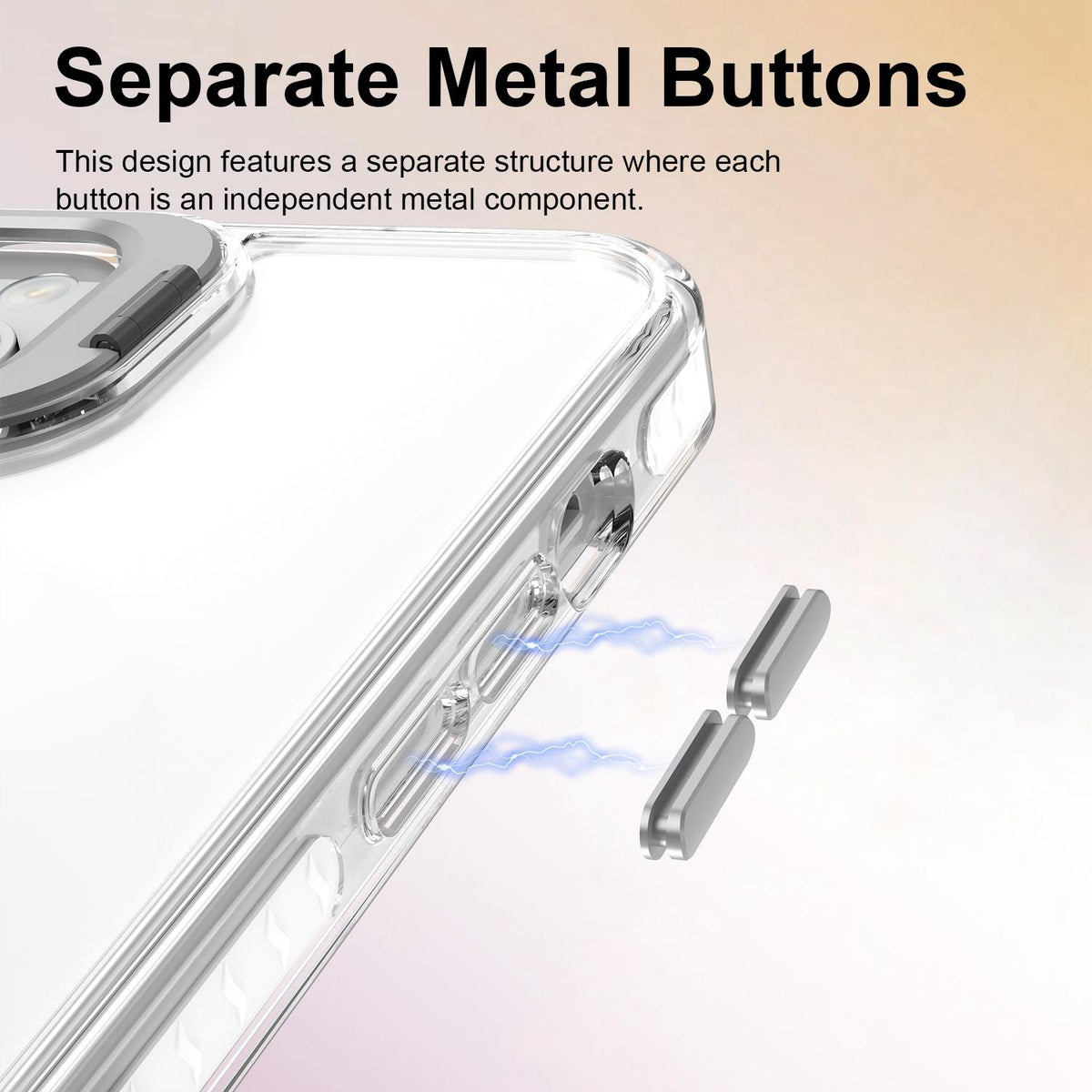 For iPhone 14 Lens Frame Holder Acrylic TPU Phone Case - Transparent - EDA009890916D