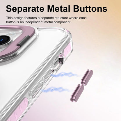 For iPhone 14 Pro Lens Frame Holder Acrylic TPU Phone Case - Clear Pink - EDA009890917B