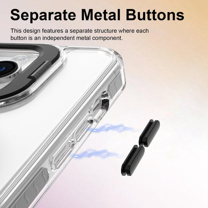 For iPhone 14 Pro Lens Frame Holder Acrylic TPU Phone Case - Clear Black - EDA009890917C