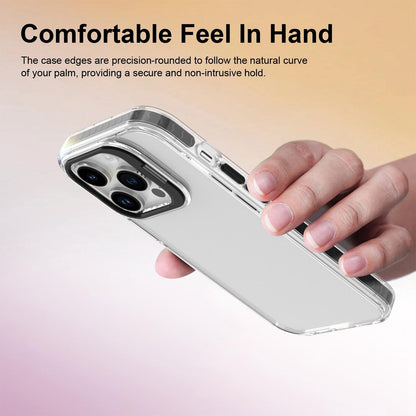For iPhone 14 Pro Lens Frame Holder Acrylic TPU Phone Case - Clear Black - EDA009890917C