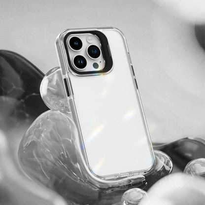 For iPhone 14 Pro Lens Frame Holder Acrylic TPU Phone Case - Clear Black - EDA009890917C