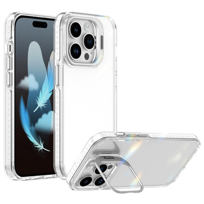 For iPhone 14 Pro Lens Frame Holder Acrylic TPU Phone Case - Transparent - EDA009890917D