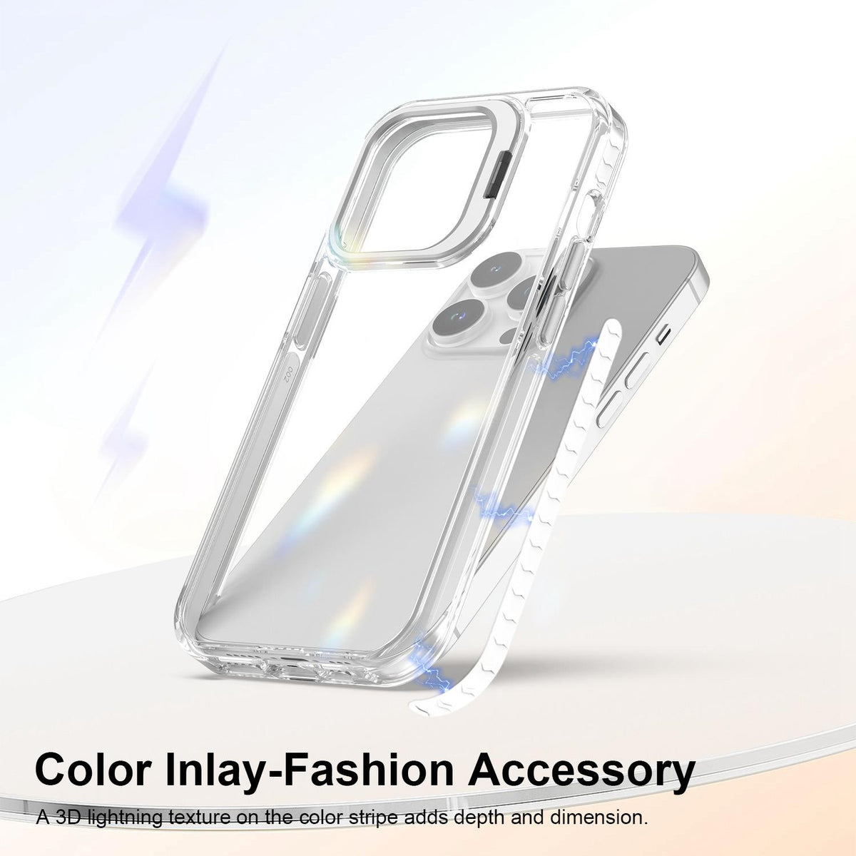 For iPhone 14 Pro Lens Frame Holder Acrylic TPU Phone Case - Transparent - EDA009890917D