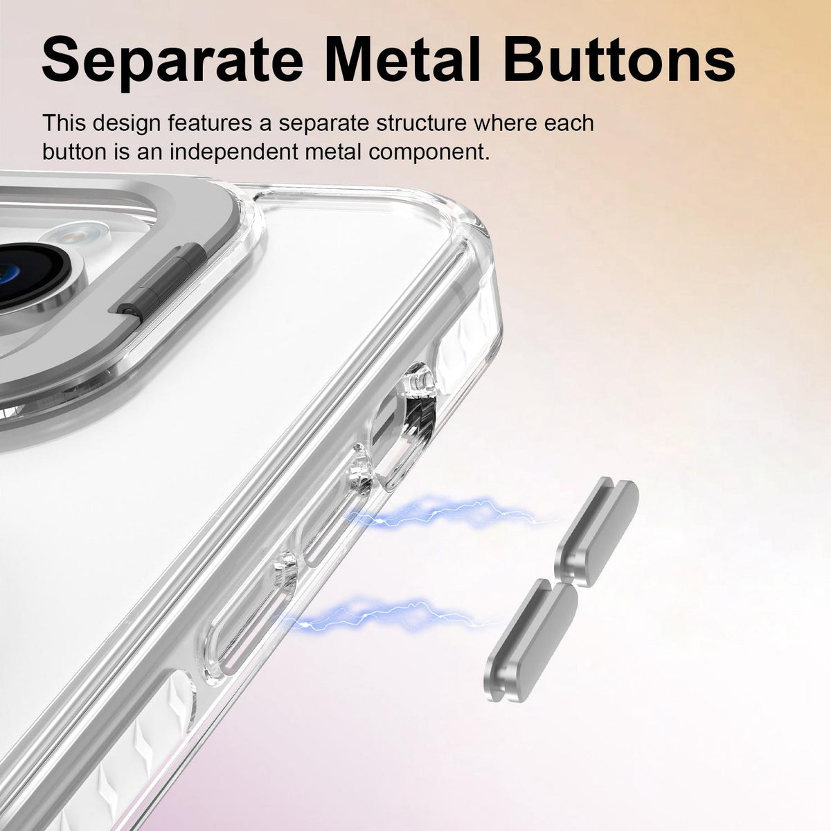 For iPhone 14 Pro Lens Frame Holder Acrylic TPU Phone Case - Transparent - EDA009890917D