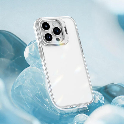 For iPhone 14 Pro Lens Frame Holder Acrylic TPU Phone Case - Transparent - EDA009890917D