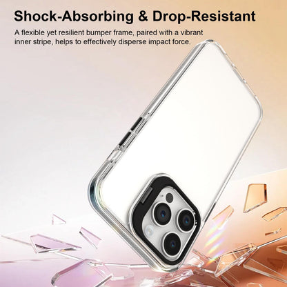 For iPhone 14 Pro Max Lens Frame Holder Acrylic TPU Phone Case - Clear Black - EDA009890918C