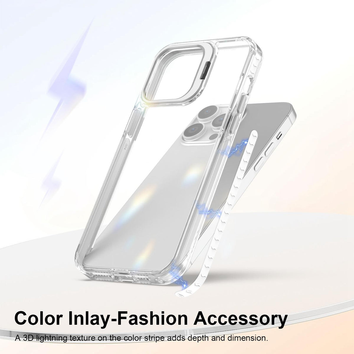 For iPhone 14 Pro Max Lens Frame Holder Acrylic TPU Phone Case - Transparent - EDA009890918D