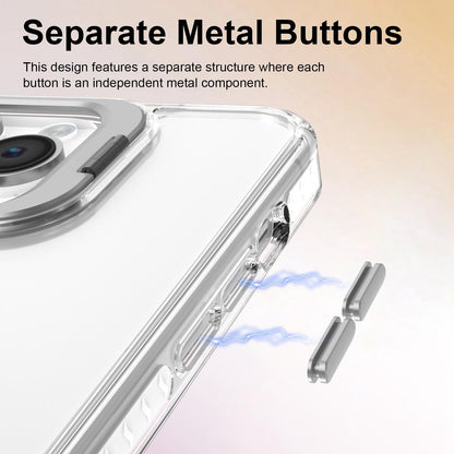 For iPhone 14 Pro Max Lens Frame Holder Acrylic TPU Phone Case - Transparent - EDA009890918D