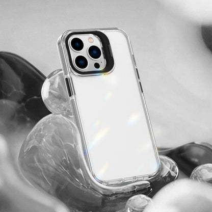 For iPhone 13 Pro Lens Frame Holder Acrylic TPU Phone Case - Clear Black - EDA009890920C
