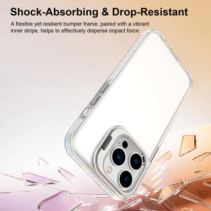 For iPhone 13 Pro Lens Frame Holder Acrylic TPU Phone Case - Transparent - EDA009890920D