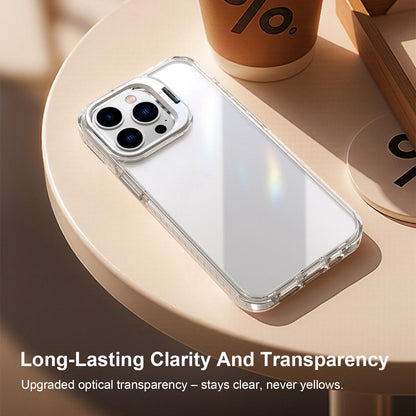 For iPhone 13 Pro Lens Frame Holder Acrylic TPU Phone Case - Transparent - EDA009890920D