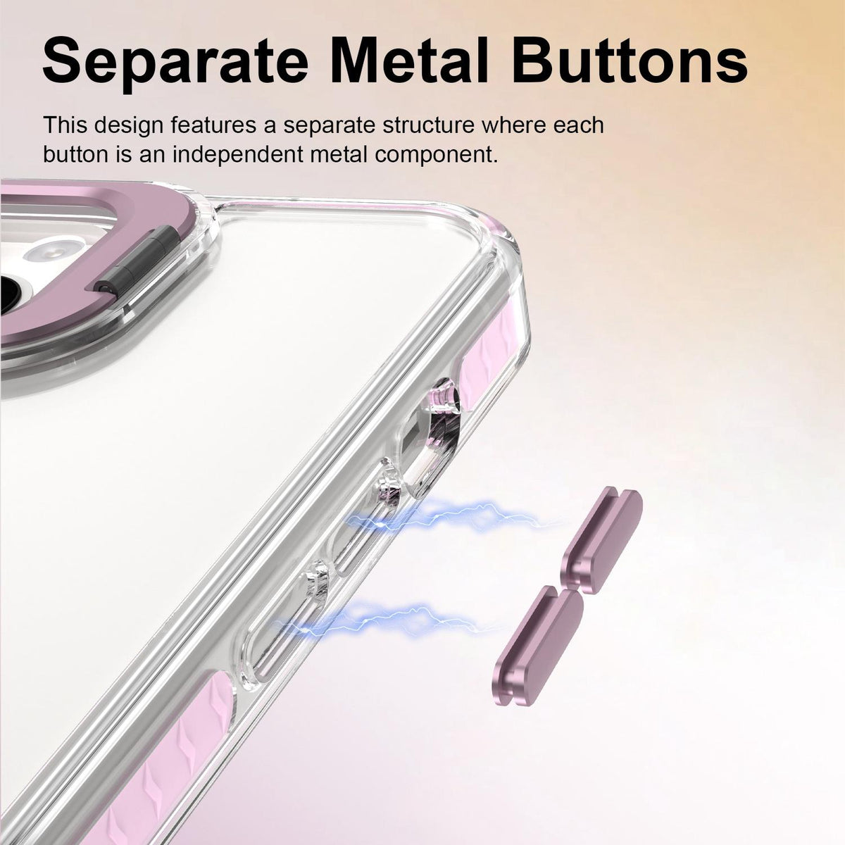 For iPhone 13 Lens Frame Holder Acrylic TPU Phone Case - Clear Pink - EDA009890921B