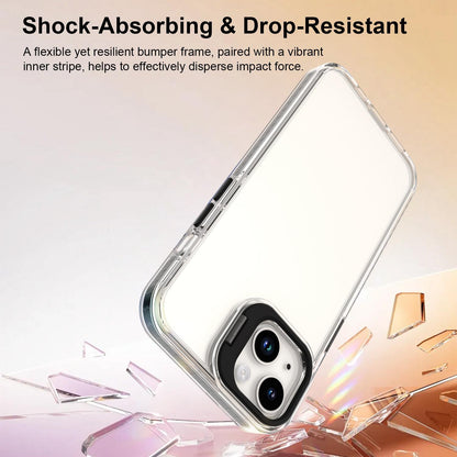 For iPhone 13 Lens Frame Holder Acrylic TPU Phone Case - Clear Black - EDA009890921C
