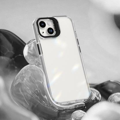 For iPhone 13 Lens Frame Holder Acrylic TPU Phone Case - Clear Black - EDA009890921C
