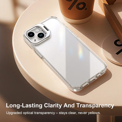 For iPhone 13 Lens Frame Holder Acrylic TPU Phone Case - Transparent - EDA009890921D