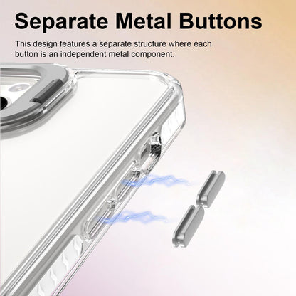 For iPhone 13 Lens Frame Holder Acrylic TPU Phone Case - Transparent - EDA009890921D
