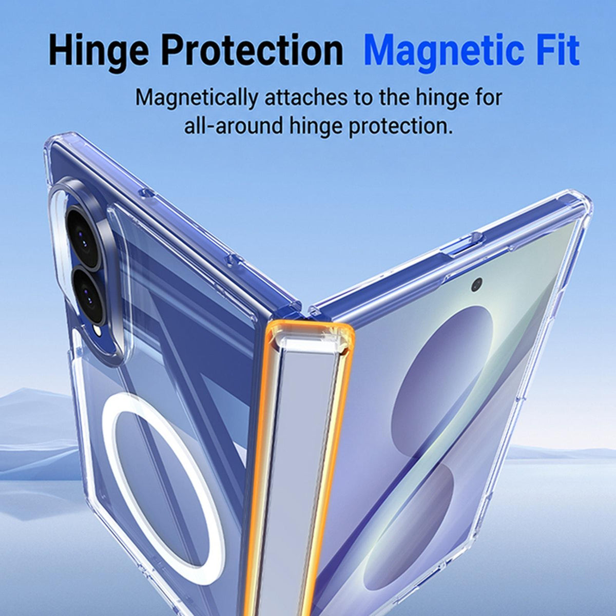 For Galaxy Z Fold8 5G Transparent Magnetic Hinge Protective Phone Case - Default - EDA009891901