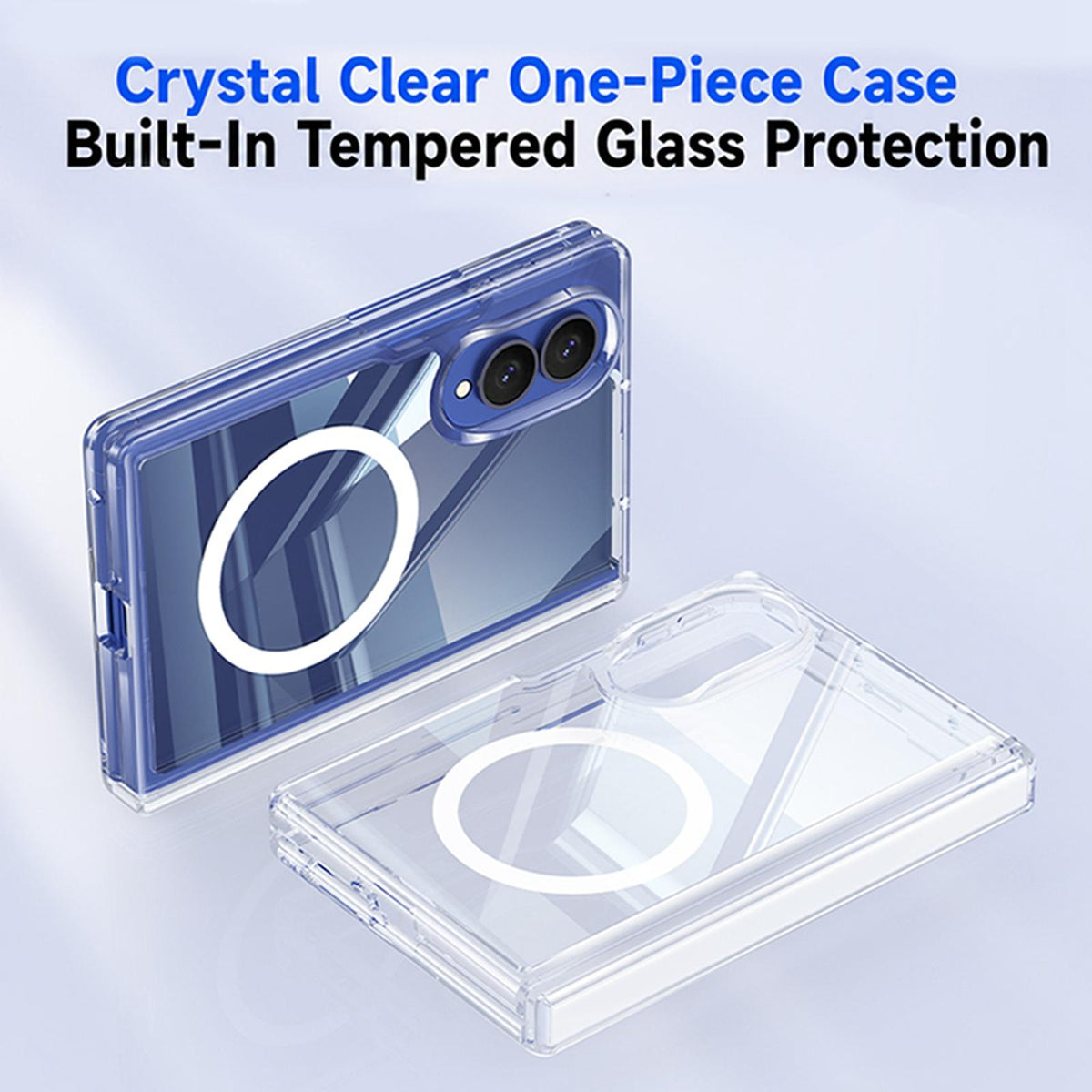 For Galaxy Z Fold8 5G Transparent Magnetic Hinge Protective Phone Case - Default - EDA009891901