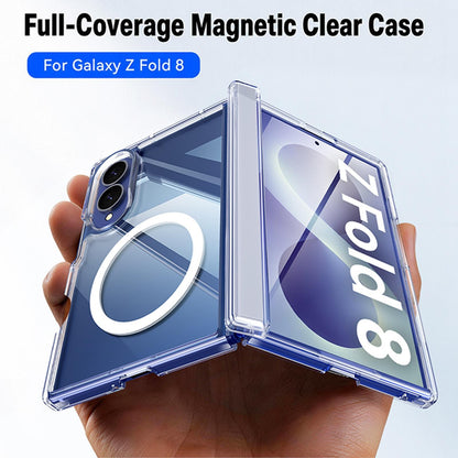 For Galaxy Z Fold8 5G Transparent Magnetic Hinge Protective Phone Case - Default - EDA009891901