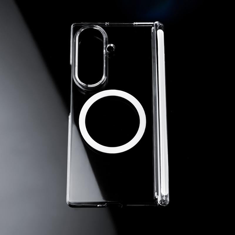 For Galaxy Z Fold8 Ultra 5G Central Axis Magnetic PC Phone Case - Transparent - EDA009892001A