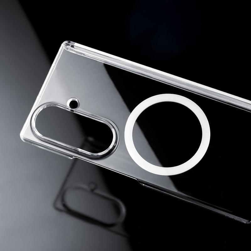 For Galaxy Z Fold8 Ultra 5G Central Axis Magnetic PC Phone Case - Transparent - EDA009892001A