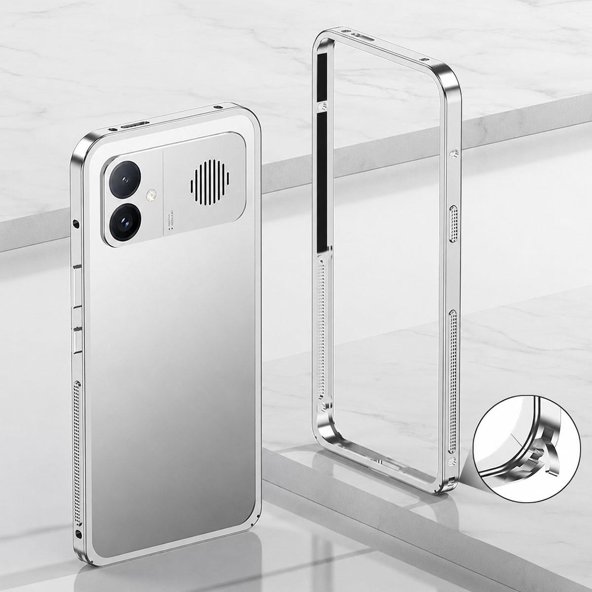 For Redmi K90 Max 5G Metal Frame Heat Dissipation Phone Case(Silver)