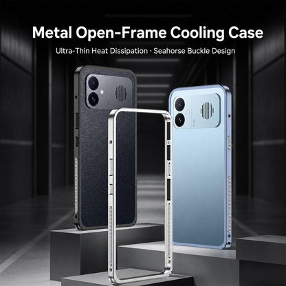 For Redmi K90 Max 5G Metal Frame Heat Dissipation Phone Case(Blue)