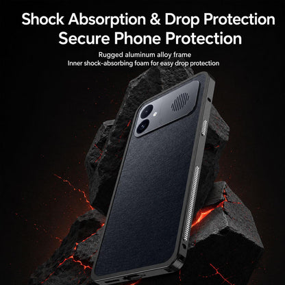For Redmi K90 Ultra 5G Metal Frame Heat Dissipation Phone Case(Black)