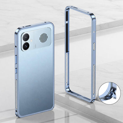 For Redmi K90 Ultra 5G Metal Frame Heat Dissipation Phone Case(Blue)