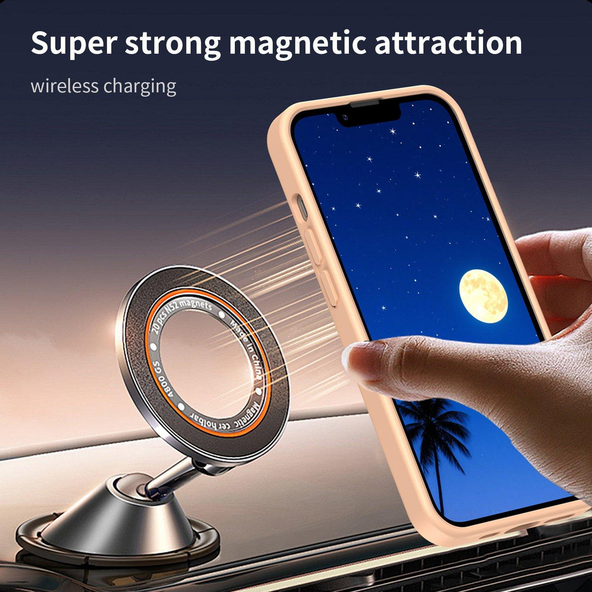 For iPhone 14 Fanying Series Precision Camera Hole PC Hybrid TPU Translucent Frosted Magnetic Phone Case - Rouge Powder - EDA009893304I