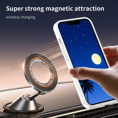 For iPhone 14 Fanying Series Precision Camera Hole PC Hybrid TPU Translucent Frosted Magnetic Phone Case - Matte White - EDA009893304J