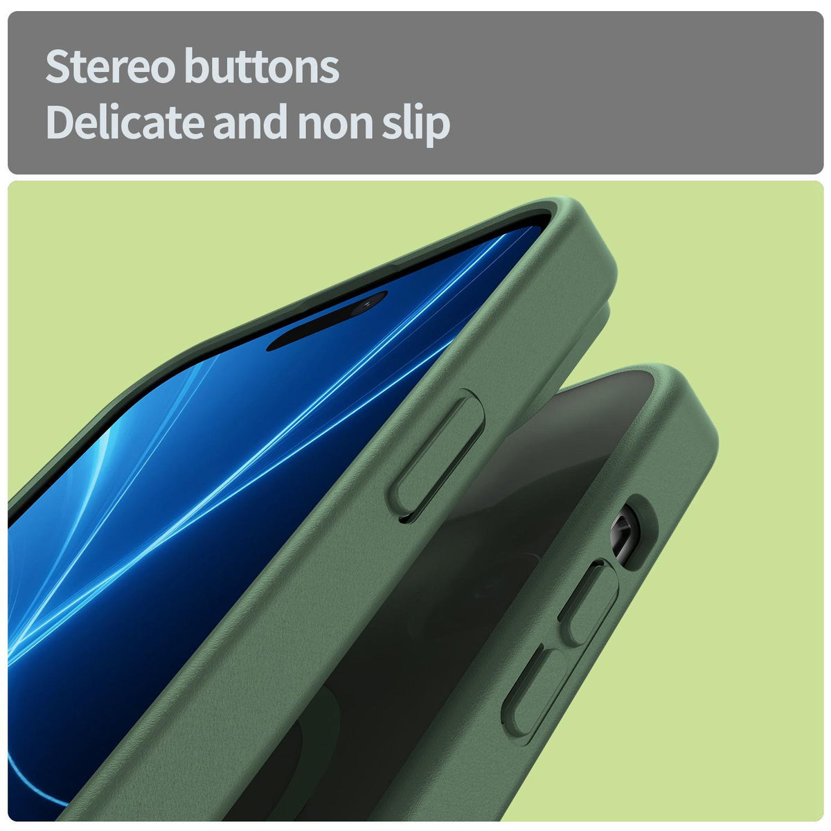 For iPhone 14 Plus Fanying Series Precision Camera Hole PC Hybrid TPU Translucent Frosted Magnetic Phone Case - Olive Green - EDA009893305D