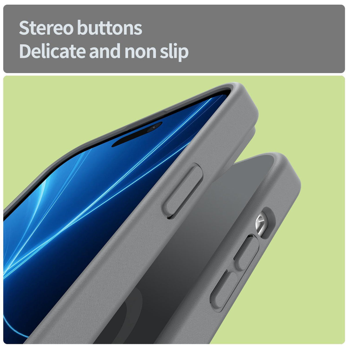 For iPhone 14 Plus Fanying Series Precision Camera Hole PC Hybrid TPU Translucent Frosted Magnetic Phone Case - Silver Grey - EDA009893305F