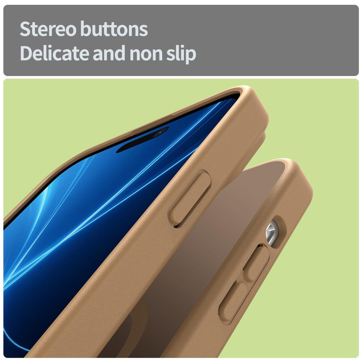 For iPhone 14 Plus Fanying Series Precision Camera Hole PC Hybrid TPU Translucent Frosted Magnetic Phone Case - Desert Gold - EDA009893305G