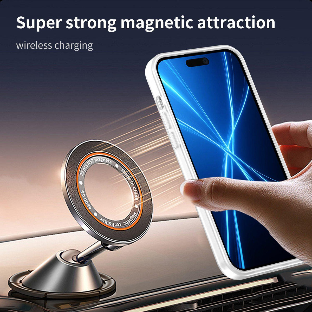 For iPhone 14 Plus Fanying Series Precision Camera Hole PC Hybrid TPU Translucent Frosted Magnetic Phone Case - Matte White - EDA009893305J