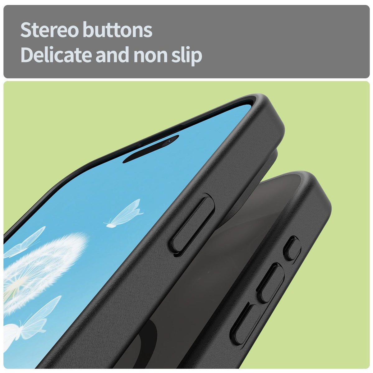 For iPhone 15 Pro Max Fanying Series Precision Camera Hole PC Hybrid TPU Translucent Frosted Magnetic Phone Case - Translucent Black - EDA009893309A
