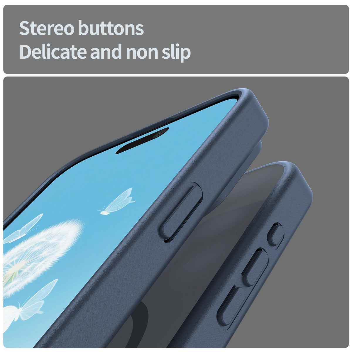 For iPhone 15 Pro Max Fanying Series Precision Camera Hole PC Hybrid TPU Translucent Frosted Magnetic Phone Case - Cyan Blue - EDA009893309C