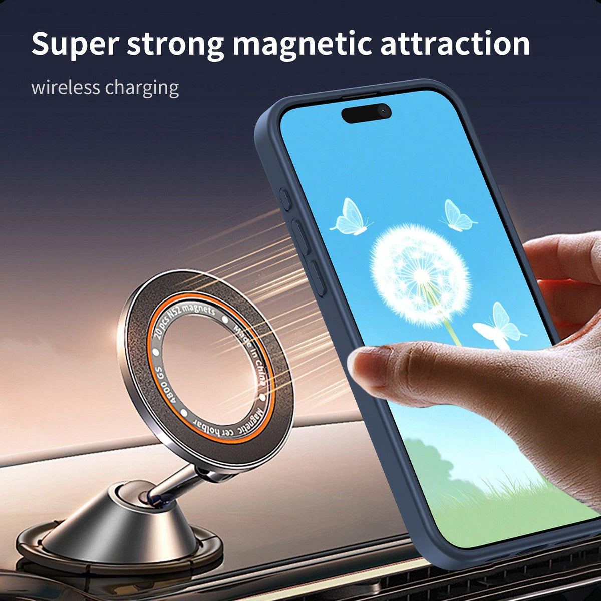 For iPhone 15 Pro Max Fanying Series Precision Camera Hole PC Hybrid TPU Translucent Frosted Magnetic Phone Case - Cyan Blue - EDA009893309C
