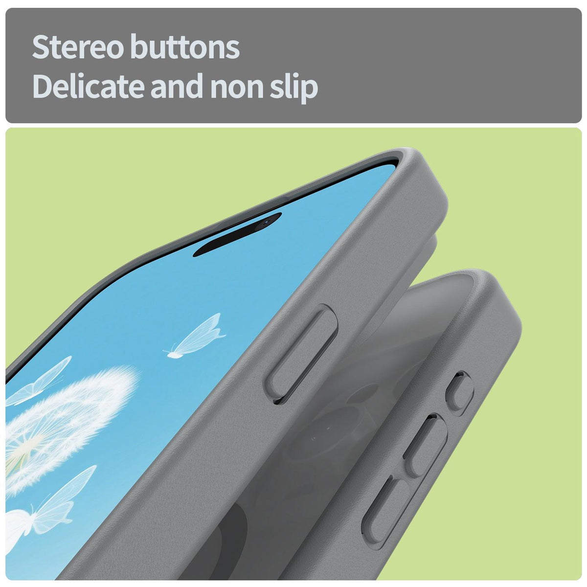 For iPhone 15 Pro Max Fanying Series Precision Camera Hole PC Hybrid TPU Translucent Frosted Magnetic Phone Case - Silver Grey - EDA009893309F