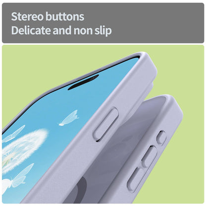 For iPhone 15 Pro Max Fanying Series Precision Camera Hole PC Hybrid TPU Translucent Frosted Magnetic Phone Case - Lavender - EDA009893309H
