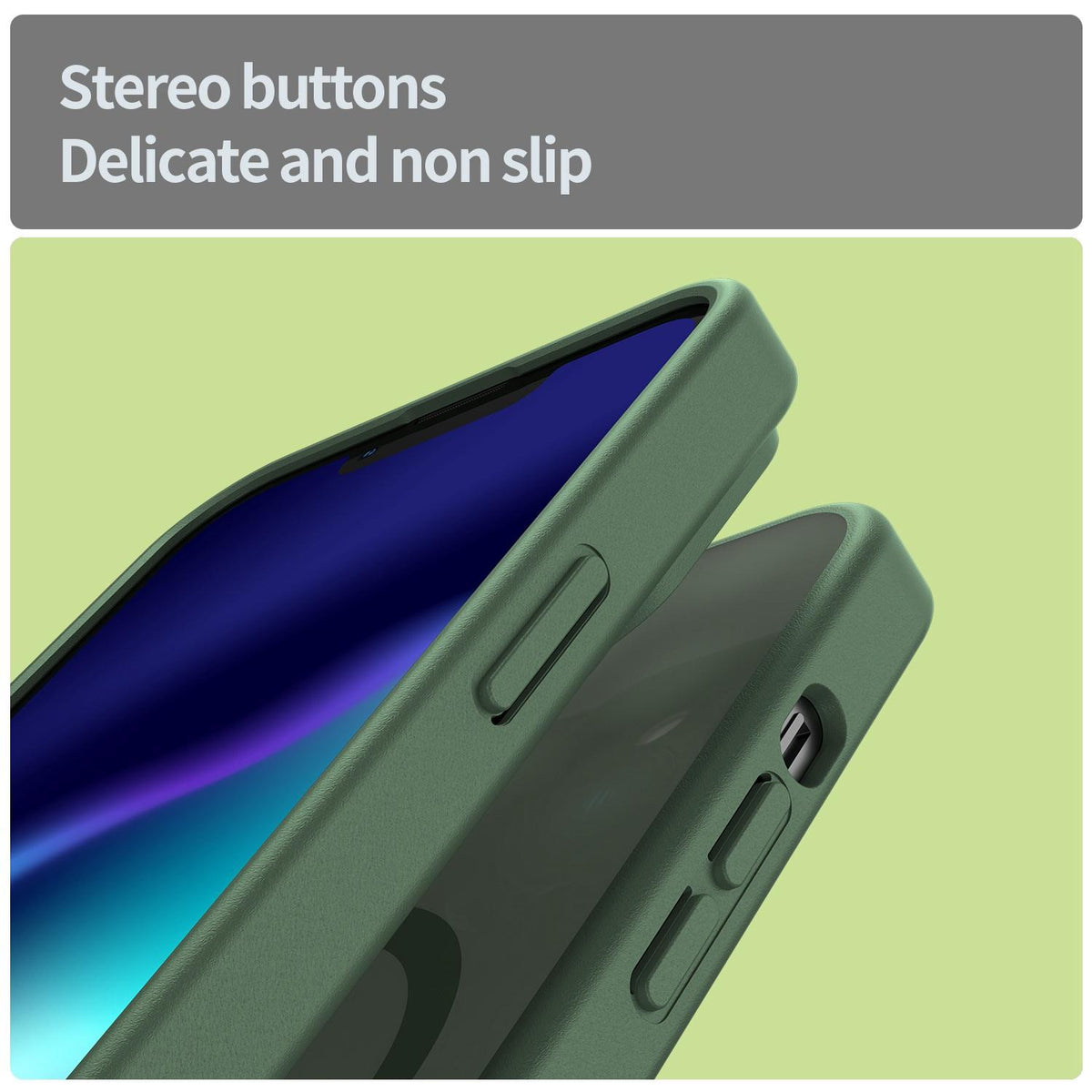 For iPhone 13 Pro Fanying Series Precision Camera Hole PC Hybrid TPU Translucent Frosted Magnetic Phone Case - Olive Green - EDA009893310D